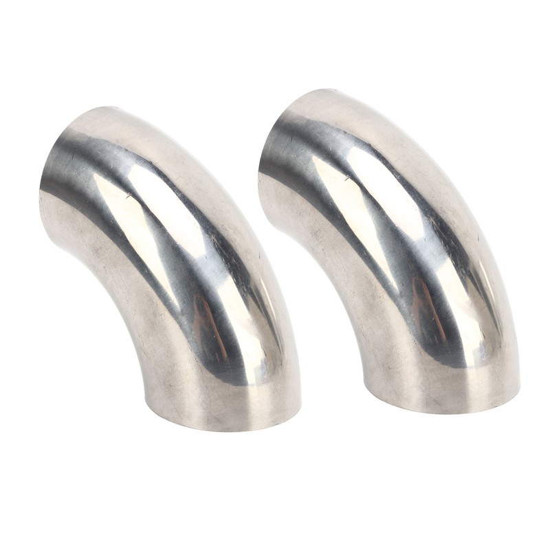 2PCs 90 Degree Elbow Wastegate Dump Valve Pipe 1.5in Stainless