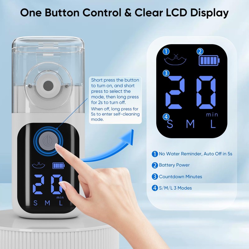 Nebuliser Machine for Adults & Kids,Efficient & Quiet Portable Nebuliser