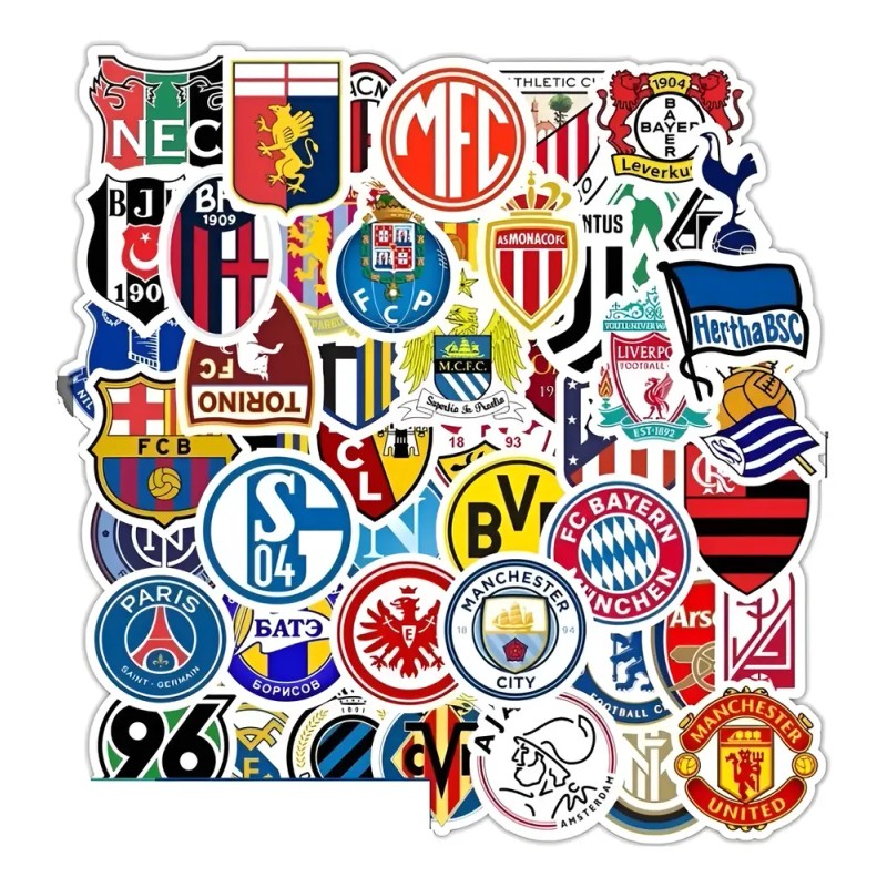 Futbol Soccer 50 Calcomanias Stickers Vinil Pvc Vs Agua