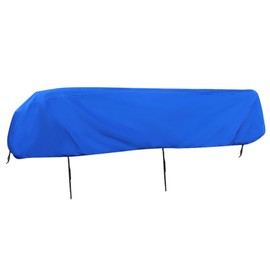 YSMN Heavy Duty Boat Cover 210D Trailerable Replacement for Fishing Ski Bass V-Hull Tri-Hull Runabouts Oxford Fabric 17-19 x 96 Dark Blue