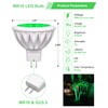 6-Pack MR16 Green LED Bulbs-Natural 5W 50W Halogen GU5.3 Base
