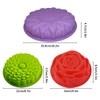SENHAI 3 Pack Flower Shape Silicone Cake Bread Pie Flan