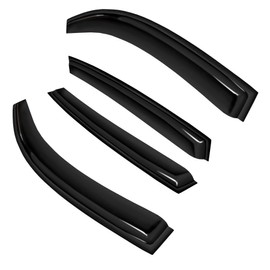 Gldifa 4pc Sun Rain Guard Window Visor Wind Deflector Compatible with 07-12 Nissan Versa Hatchback Smoke