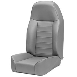 Quadratec Heritage Premium Front Seat - Fits Jeep CJ, TJ, & YJ 1976-2006 - Jeep CJ5 Seat Covers Jeep CJ8 Seat Covers Jeep Seats TJ - High-Density Foam for Comfort - Premium Vinyl (Brown, Single)