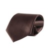 The Shirt Studio Brown Satin Solid Tie