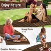 Coperat 6FT Wooden Garden Pathway,Outdoor Roll Out Decorative Curved Walkway,Weather-Resistant