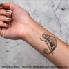 Azeeda 4 x 'Chamäleon auf Ast' Temporäre Tattoos - Wasserfest,