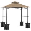 Tiardey 4 Pack Gazebo Weights Bags with Sticker Straps for