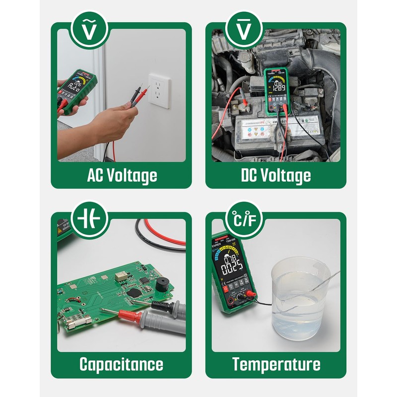 TSM-599 Smart Digital Multimeter, TRMS 6000 Counts, Voltage Tester, Volt
