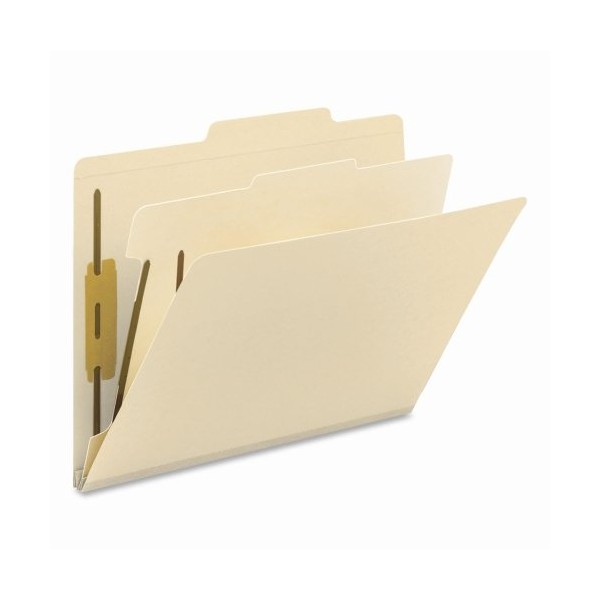 Smead® Manila Classification Folders, 1 Divider, Letter Size, Box Of
