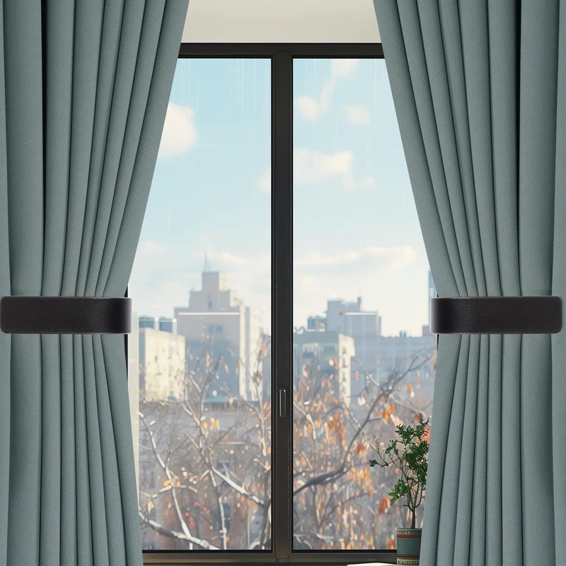 Groleca 4 Pack Modern Curtain Holdbacks Solid Aluminum U Shaped