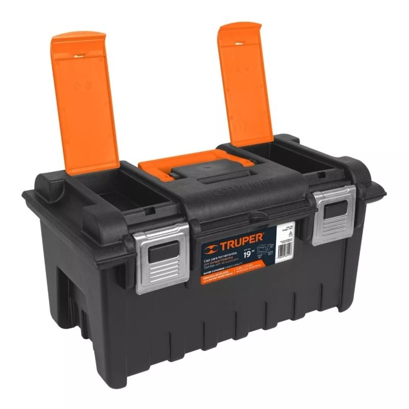 Truper Caja Herramienta 19'' Compartimentos Y Broches Truper 11811 Color