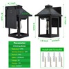 CYHKEE 2 Pack Solar Wall Lanterns Outdoor with 3 Modes,