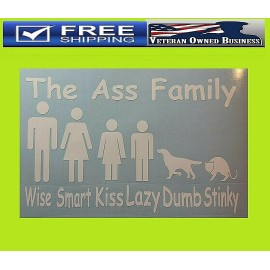 Oracal THE ASS FAMILY STICK DECAL DECAL STICKER VINYL Stick Figure Family Funny Window