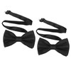Yolev Black Bow Tie Men's Classic Adjustable Pre-Tied Bow Tie