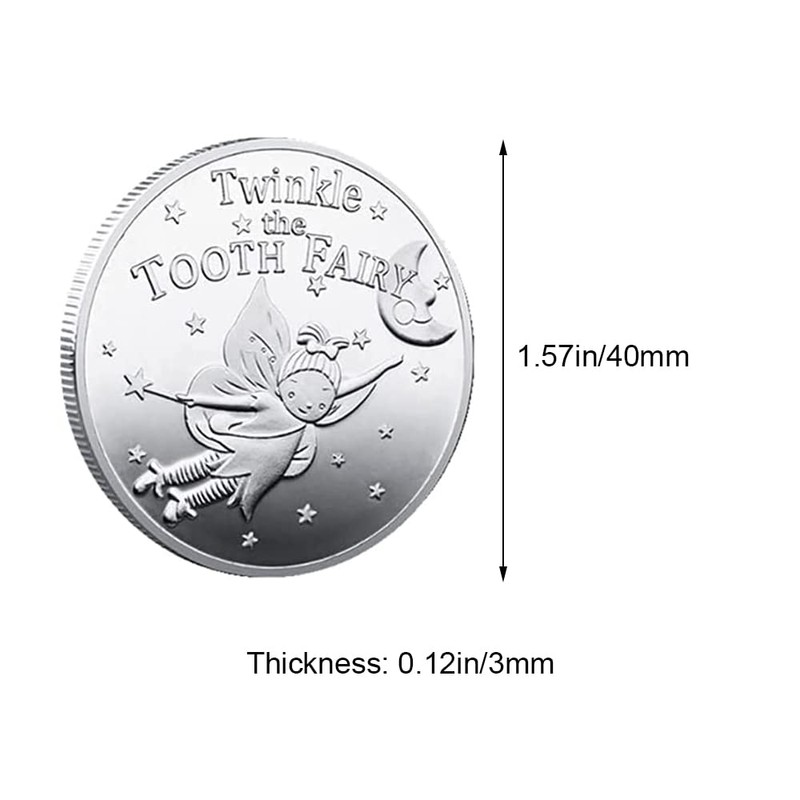 WLYCsheng Tooth Fairy Gift Coin Double Sided Commemorative Coin Metal