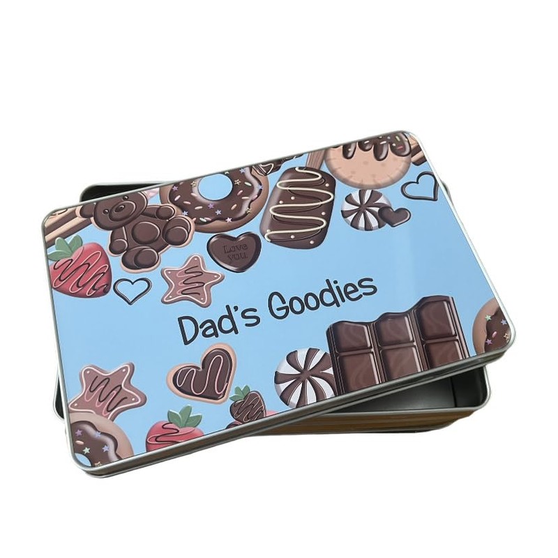 Lunar Shadow Dad's Blue Storage Gift Tin, fathers day gift