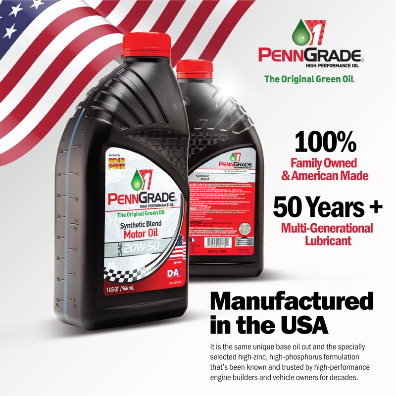 PENN GRADE 1, 71440, Synthetic Blend High Performance Oil SAE