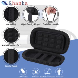 [Bonus Included] Khanka Storage OMRON OMRON Portable Electrocardiography HCG-8060T Dedicated Storage Case Strap with Carabiner Included, Black (Case Only)