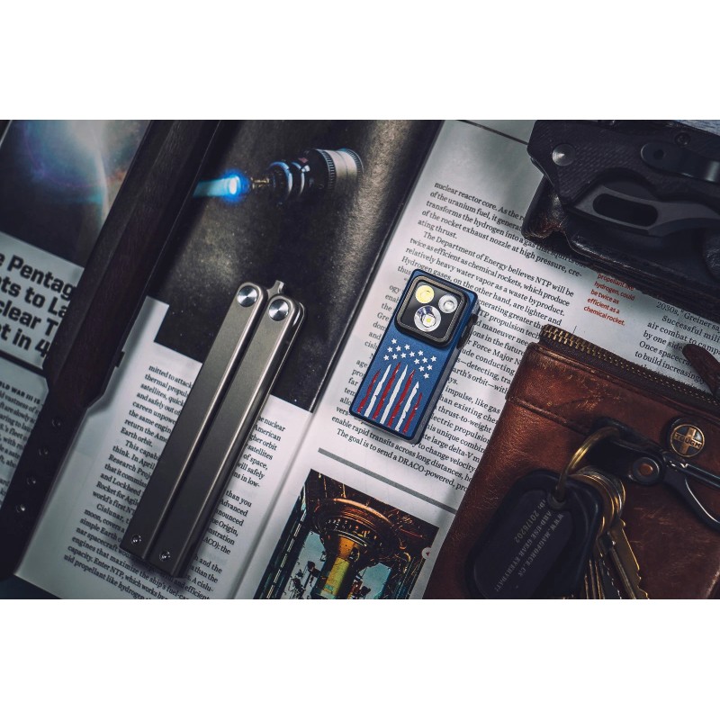 Olight Oclip Ultra Stars & Stripes Clip-On Light, Flood, Spot,