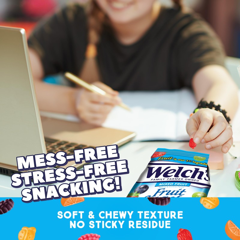 Welch's Fruit Snacks, Mixed Fruit, Perfect for School Lunches, Sharing