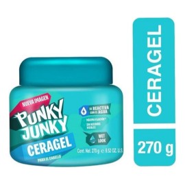 Cera Gel Cabello Punky Junky Efecto Húmedo 270g