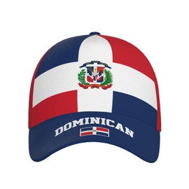 Dominican Republic Flag Baseball Cap for Men Women, Fashion Flag of Dominican Republic Hat Adjustable Sun Protection Visor Caps Trucker Hat Patriotic Caps