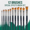 U.S. Art Supply 12 Piece Special Effects Artist Paint Brush