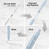 Black Gel Pens Refills, 12 Pack Retractable Gel Ink Pen
