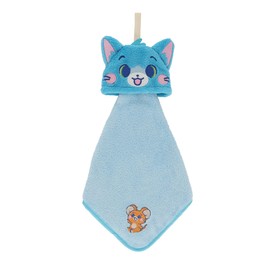 Marushin 4105098400 Towel with Loop, Fluffy Tom, Microfiber Material, Tom and Jerry, Cute Character Goods, Tom & Jerry, Nursery School, Kindergarten, Kindergarten, Kindergarten, Kindergarten,