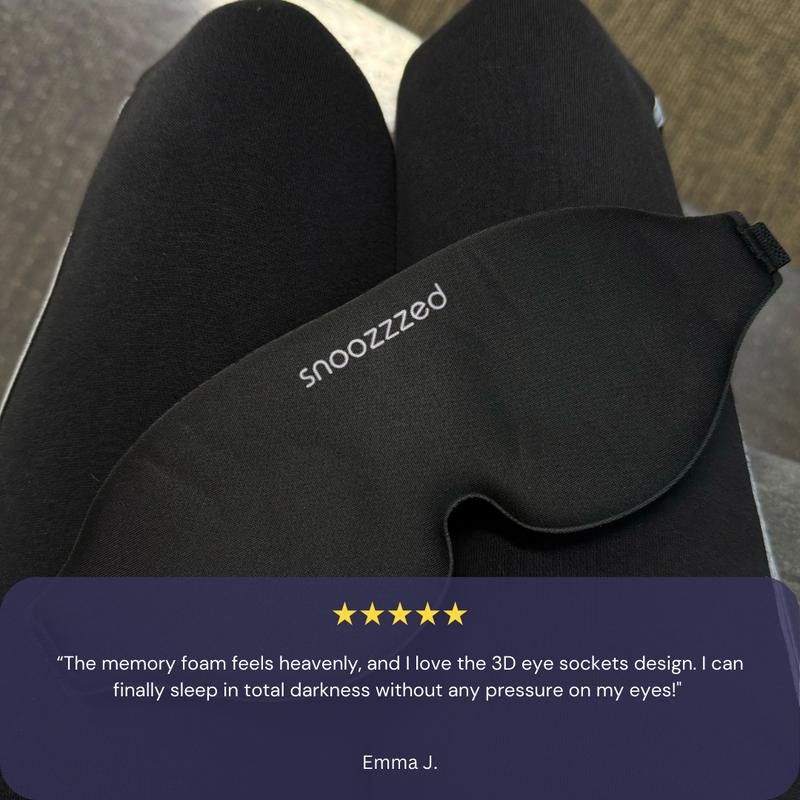 snoozzzed Memory Foam 3D Sleep Mask - Fits all Sizes,