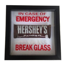 Unbranded In Case Of Emergency - Break Glass . RED gag gift prank office VINYL DECAL ONLY