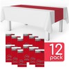 Red 12 Pack Premium Disposable Plastic Table Runner 14 x