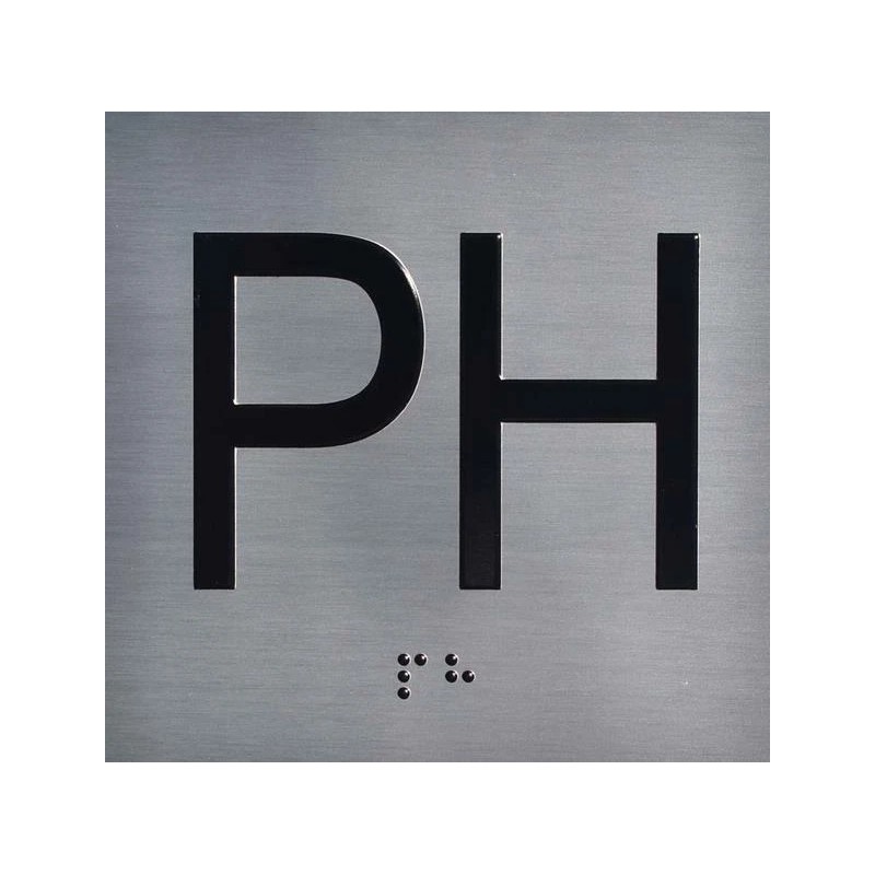 BUILDINGSIGNS.COM PH Floor Elevator Jamb Plate Sign with Braille and
