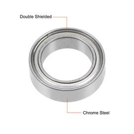 sourcing map MR128ZZ Deep Groove Ball Bearings 8 x 12 x 3.5 mm Double Protection Chrome Bearing Pack of 10