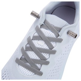 Elastic No Tie Shoe Laces, Elastic Shoelaces for Kids and Adults, 1grey, X-Large