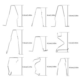 9pcs Bulb Retaining Spring Clips, Universal Headlight Retainer Spring Clips Headlamp Dip Dipped Beam Bulb Holder Clips for H1 H3 H4 H7 Bulbs