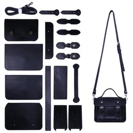 CABODYALS Diy Pu Leather Bag Kit Brown Stitch Purse Making Supplies Knitting Crochet Kits Sewing Tool Set with Instruction for Women Handbag Shoulder Bag Handicraft Gift Accessories Beginners