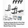 Unknown Folding Kayak Rack 4 Pcs/Set J Bar Car Roof