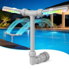 Pool Fountain with Lights | Solar Pool Fountain for Above Ground & Inground Pools,Solar Lights with Remote, Adjustable Sprinkler for Relaxation & Cooling 6-15 Degrees