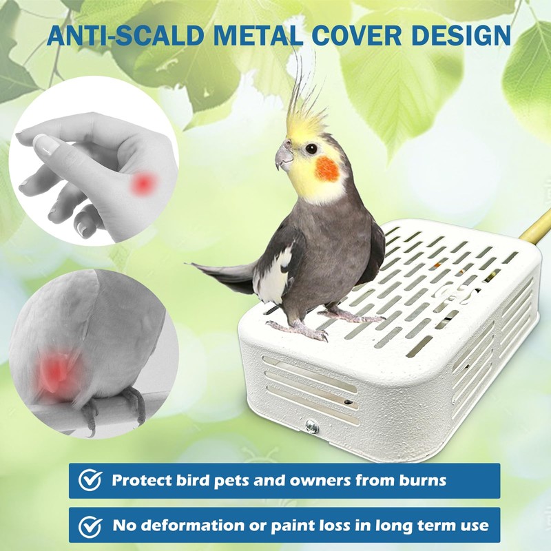 WEIYOONS Bird Heater Warmer for Cage, Bird Heat Lamp with