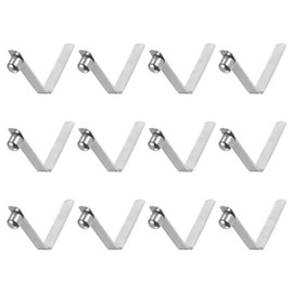 sourcing map Pack of 12 One Button Kayak Paddle Snap Spring Clip 40 x 8 mm 65 Mn Spring Steel V-shaped Solid Telescopic Lock Tube Clips for Tent Umbrella Camping