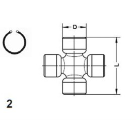 Mako 1410 Series Anti Galvanic Driveshaft Universal Joint 5-1410X-1X OSR 4.188"x1.188