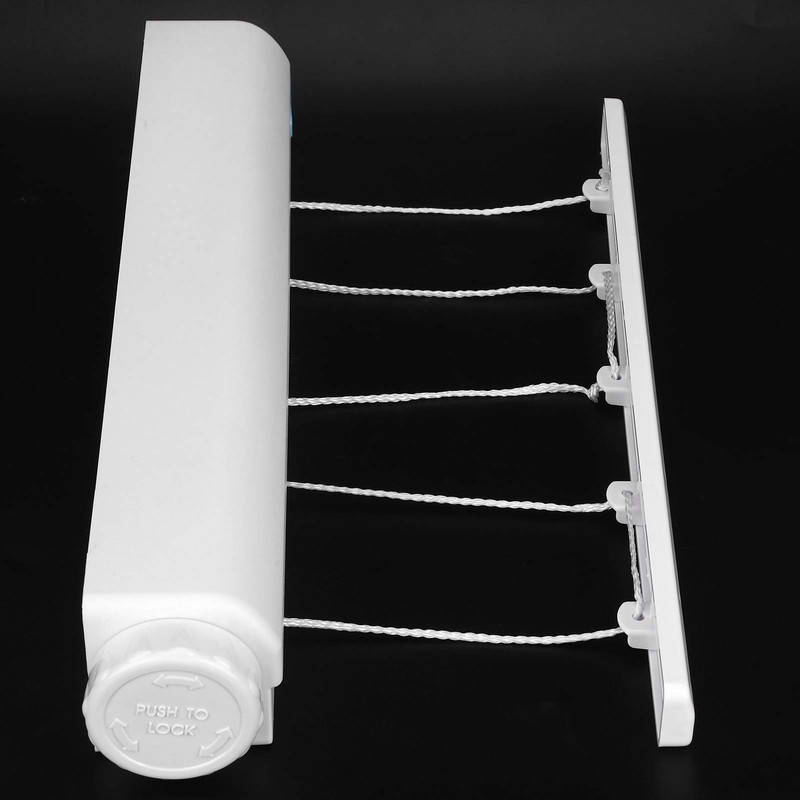 Retractable Clothesline, Plastic Adjustable Clothes Drying Rope Hanger for Indoor
