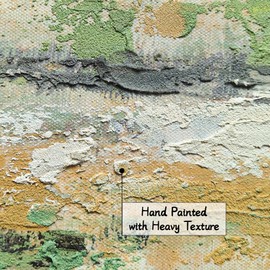 Hand Painted Abstract Oil Painting: Modern Textured Lake Landscape Artwork Nature Scenery Wall Art Picture Decor Contemporary Home Office Living Room Bedroom Bathroom Wall Decoration 24x16 Inch