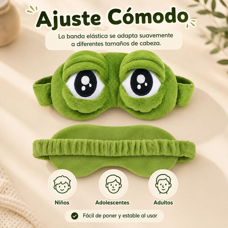 3D Frog Sleep Mask, Funny Frog Eye Mask for Sleeping
