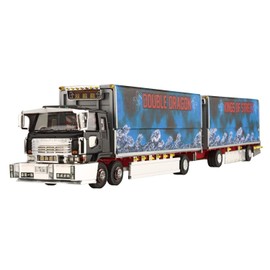 Aoshima Bunka Kyozai 1/64 MINIDEKO NEXT Series, No. 12 Double Dragon (Full Trailer) Plastic Model
