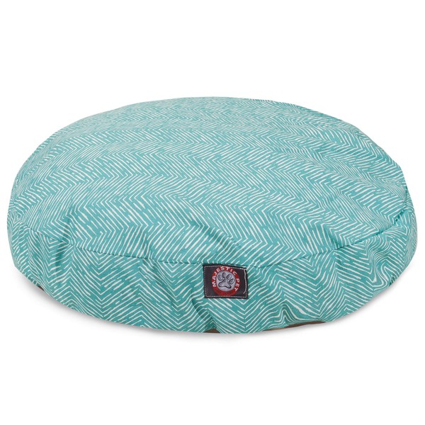 Majestic Pet Teal Native Small Round Indoor Outdoor Pet Dog Bed with Removable Washable Cover Products
