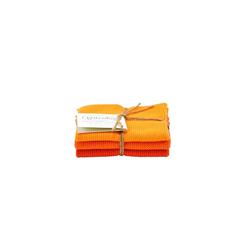 Solwang 041297 Cleaning Cloth Set of 3 Dark Orange Combi