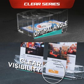 Clear Series Board Game Accessories Set - Total 16 Packs of Connectable Board Game Card Trays, Board Game Component Holder Tray, Cards Holder Stand, Trasparent Board Game Pieces Organizer Set